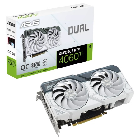 DUAL-RTX4060TI-O8G-WHITE /RTX4060TI,HDMI*1,DP*3,8G,D6