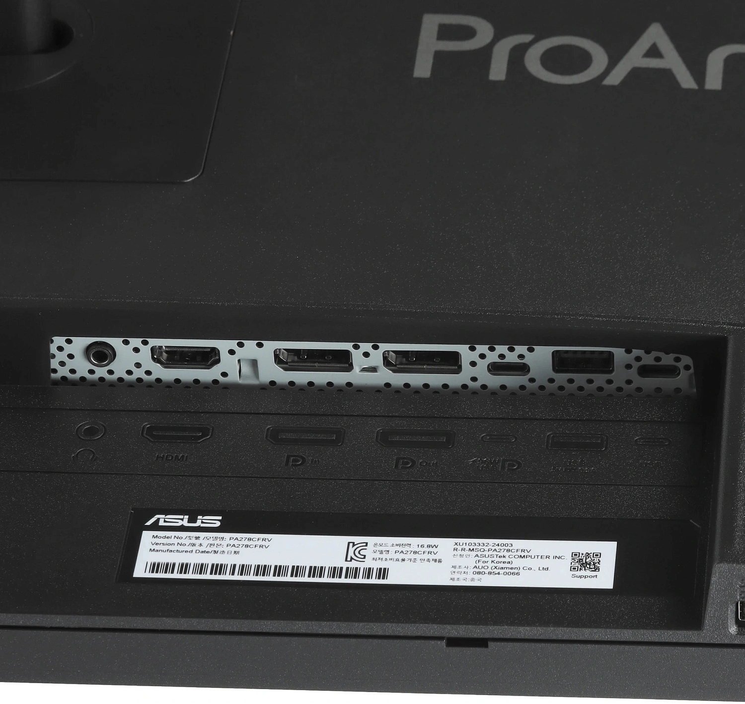 Монитор Asus 27" ProArt PA278CFRV черный IPS LED 5ms 16:9 HDMI M/M матовая HAS Piv 3000:1 400cd 178гр/178гр 2560x1440 100Hz DP 2K USB 6.6кг