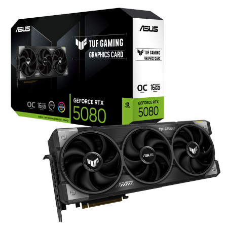 Видеокарта ASUS RTX5080 TUF GAMING OC 16GB GDDR7 256bit 3xDP 3xHDMI 3FAN RTL [TUF-RTX5080-O16G-GAMING]