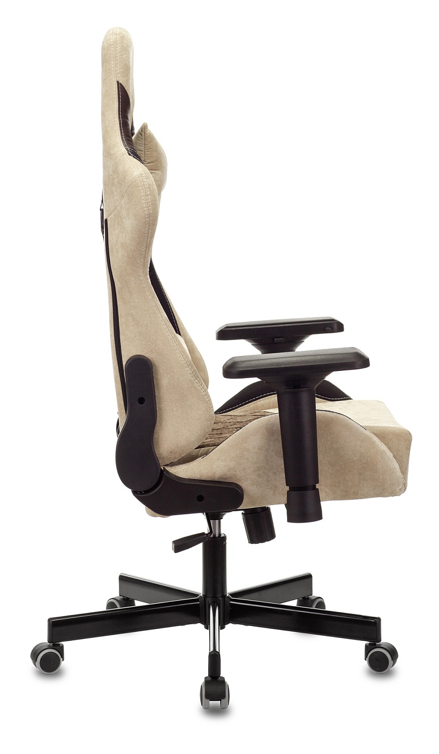 Кресло игровое Zombie VIKING 7 KNIGHT Fabric коричневый/бежевый ткань/эко.кожа с подголов. крестов. металл Кресло игровое Zombie VIKING 7 KNIGHT Fabric коричневый/бежевый ткань/эко.кожа с подголов. крестов. металл