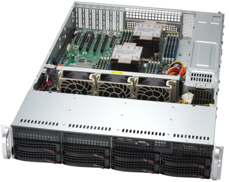 Серверная платформа Supermicro SuperServer 2U 621P-TR noCPU(2)4th GenScalable/TDP 300W/no DIMM(16)DDR5/ noHDD(8)LFF/6xLP,M2/2x1GbE/2x1200W