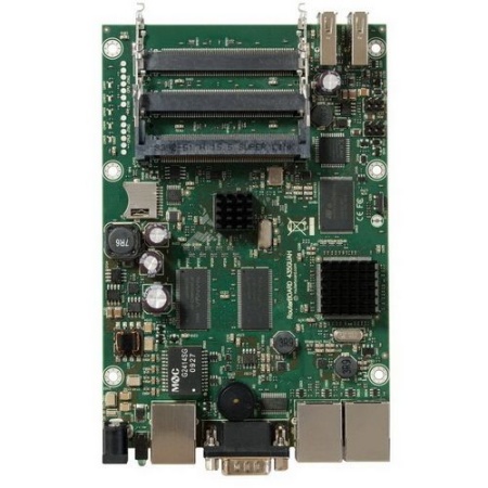 RB435G без корпуса RouterBOARD 435G with 680MHz Atheros CPU, 256MB RAM, 3 Gigabit LAN, 5 miniPCI, RouterOS L5, 2 USB ports {20}