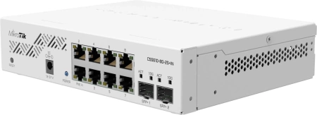 Бюджетный настольный управляемый l3-коммутатор MikroTik Cloud Smart Switch 610-8G-2S+IN with 8 x Gigabit ports, 2 x SFP+ cages, SwOS, desktop case, PSU