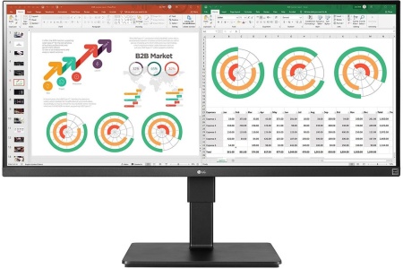 Монитор LG 34" UltraWide 34BN770-B черный IPS LED 21:9 HDMI M/M матовая HAS Piv 350cd 178гр/178гр 3440x1440 60Hz FreeSync DP UW USB 10.3кг
