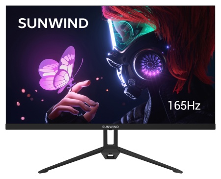 Монитор SunWind 23.8" SUN-M24BA107 черный IPS LED 3ms 16:9 HDMI матовая 300cd 178гр/178гр 1920x1080 165Hz G-Sync DP FHD 2.9кг