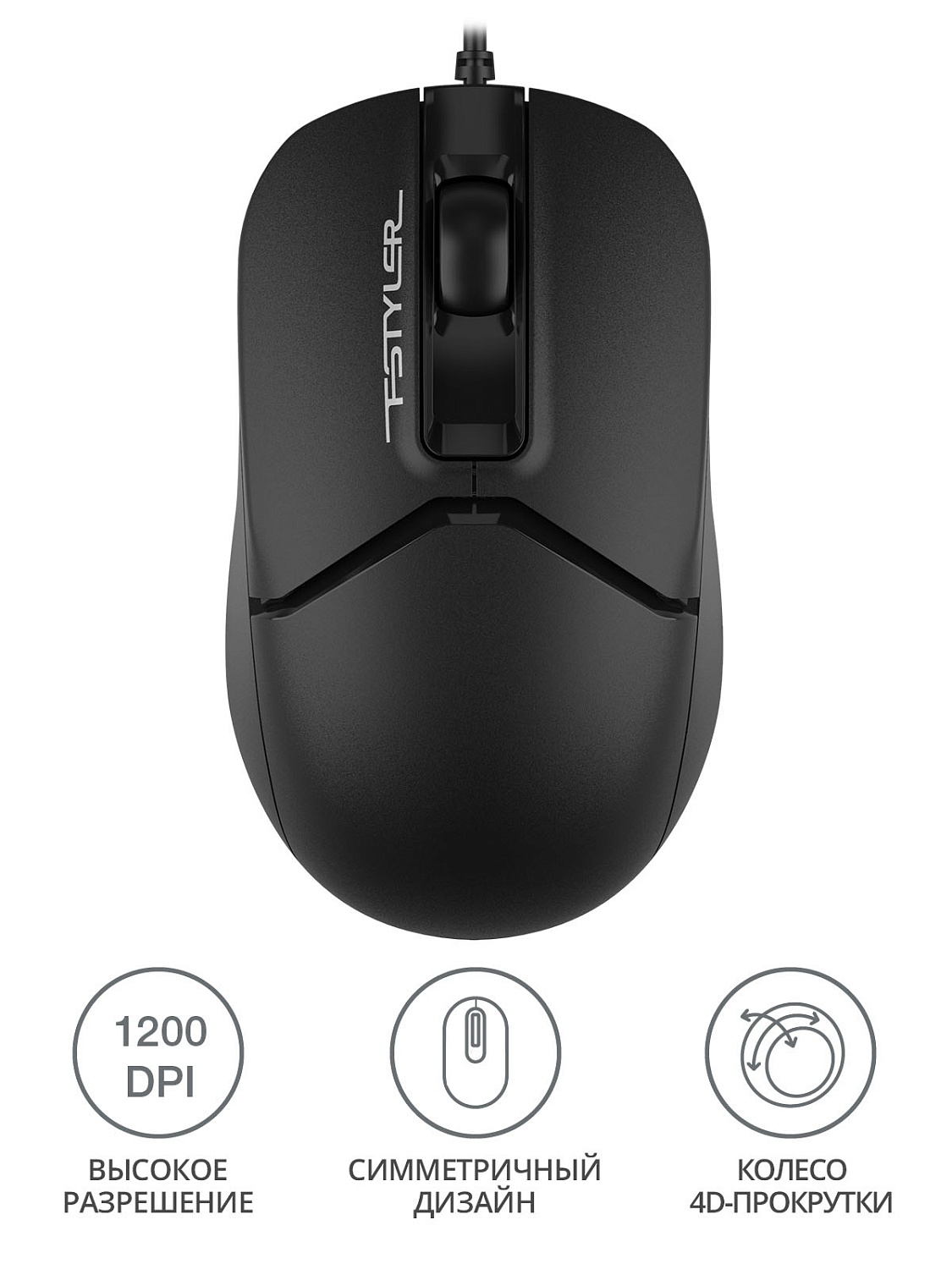 Мышь A4Tech Fstyler FM12 черный оптическая (1200dpi) USB (3but) Мышь A4Tech Fstyler FM12 черный оптическая (1200dpi) USB (3but)