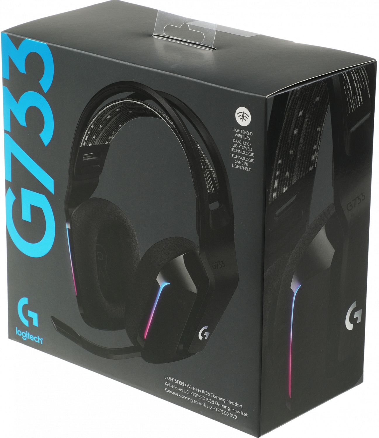 Наушники с микрофоном Logitech G733 Lightspeed черный мониторные Radio оголовье (981-000864)