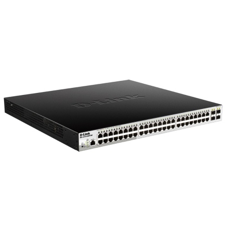 Коммутатор D-Link PROJ Managed L2 Metro Ethernet Switch 48x1000Base-T PoE, 4x1000Base-X SFP, PoE Budget 740W, Surge 6KV, CLI, RJ45 Console, Dying Gasp