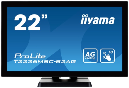 Монитор Iiyama 21.5" ProLite T2236MSC-B2AG черный VA LED 16:9 DVI HDMI M/M матовая 250cd 178гр/178гр 1920x1080 VGA FHD USB Touch 5.8кг