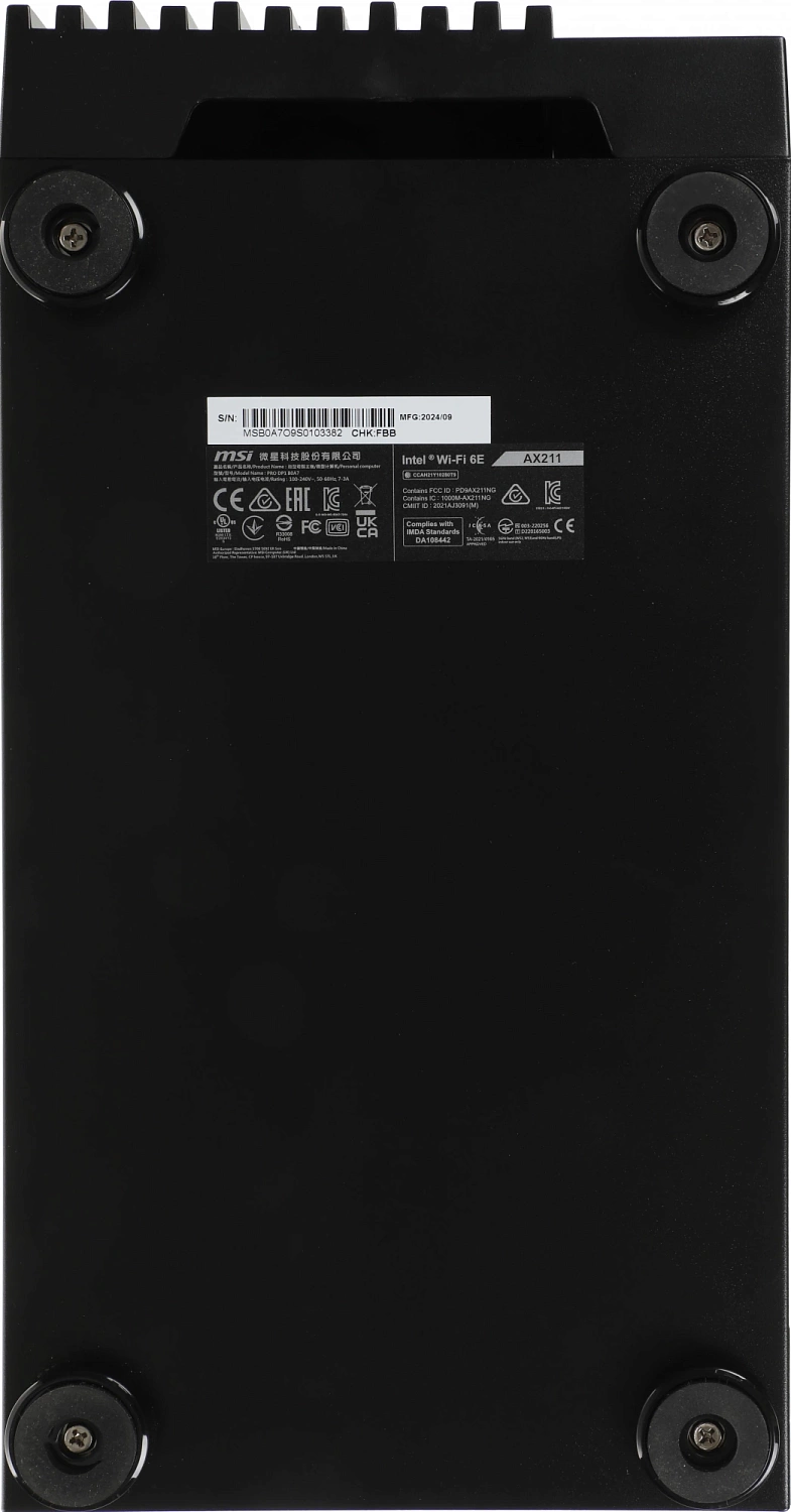 ПК Мини MSI Pro DP180 12-443XRU i3 12100 (3.3) 16Gb SSD512Gb UHDG 730 CR noOS 2.5xGbitEth+1xGbitEth WiFi BT 500W черный (9S6-B0A721-443)