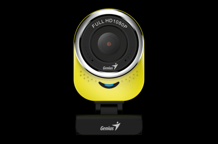 Веб-камера Genius QCam 6000 желтая (Yellow) new package, 1080p Full HD, Mic, 360°, универсальное мониторное крепление, гнездо для штатива