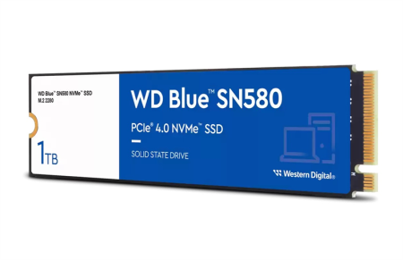 Blue SN580 NVMe, 1000GB, M.2(22x80mm), NVMe, PCIe 3.0 x4, 3D TLC, R/W 3500/3000MB/s, IOPs 460 000/45 600TBW