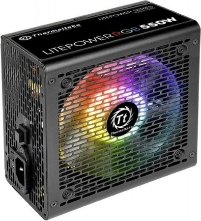 Блок питания Thermaltake ATX 550W Litepower RGB 550 (20+4pin) APFC 120mm fan color LED 5xSATA RTL