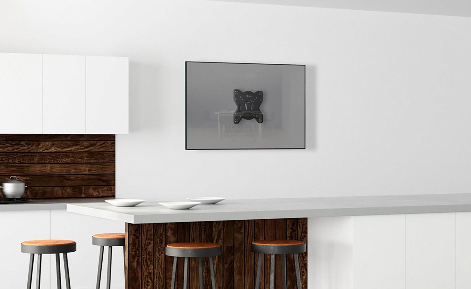 Кронштейн для телевизора Onkron M3S черный 17"-43" макс.35кг настенный поворот и наклон