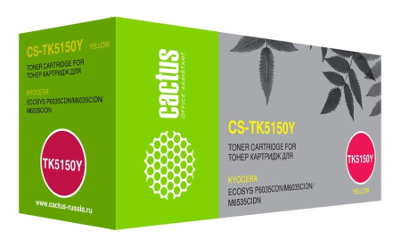 Картридж лазерный Cactus CS-TK5150Y TK-5150Y желтый (10000стр.) для Kyocera Ecosys M6035cidn/ P6035cdn