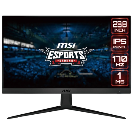 23.8" MSI G2412F Black (Rapid IPS, 1920x1080, HDMI+HDMI+DP, 1 ms, 178°/178°, 300 cd/m, 1000:1 (100M:1), 180Hz)