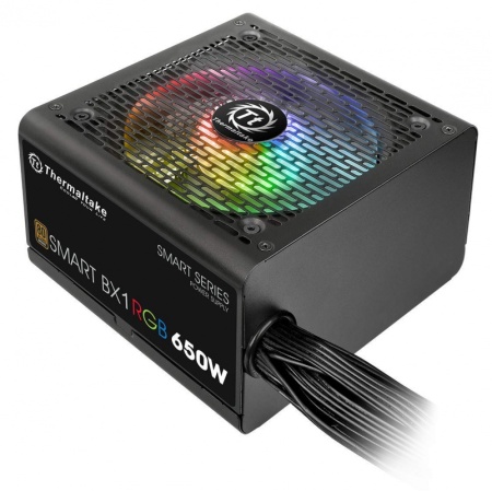 Блок питания Thermaltake ATX 650W Smart BX1 RGB 80+ bronze 24pin APFC 120mm fan color LED 6xSATA RTL