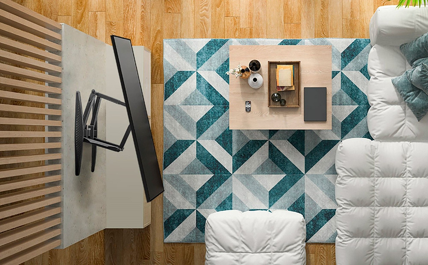 Кронштейн для телевизора Onkron M6L черный 40"-75" макс.45.5кг настенный поворот и наклон