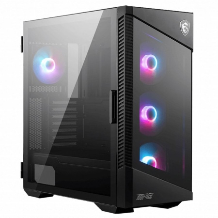 MPG VELOX 100R 2xUSB 3.0, 1xType C, 4x120mm ARGB Fan, ARGB Control Board, Tempered Glass Window, Glass Front Panel, Brown Box (829315)