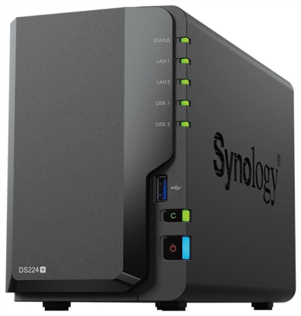 Системы хранения данных Synology DC 2,0GhzCPU/2Gb(6)/RAID0,1/upto 2HP HDD SATA(3.5', 2.5')/2xUSB3.2/2xGbE/iSCSI/2xIPcam(up to 25)/1xPS /1YW (repl DS220+) (незначительное повреждение коробки)