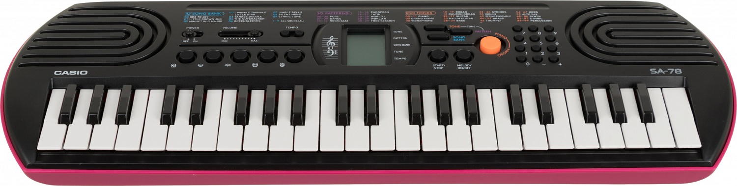 Синтезатор Casio SA-78 44клав. розовый