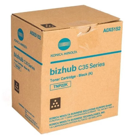 Konica minolta тонер-картридж tnp-22k чёрный для bizhub c35/35p 6 000 стр. Konica Minolta toner cartridge TNP-22K black for bizhub C35/35P 6 000 pages