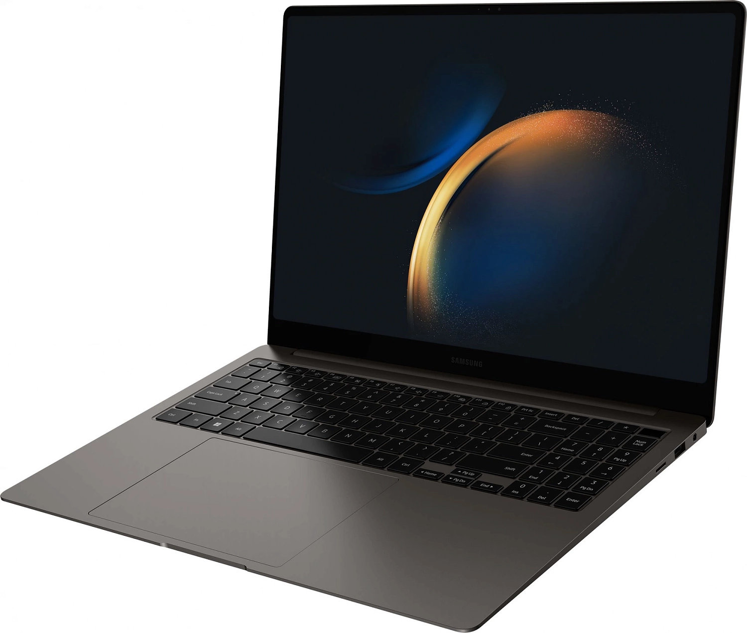 Ноутбук Samsung Galaxy Book 3 Pro NP960 Core i7 1360P 16Gb SSD1Tb Intel Iris Xe graphics 16" AMOLED 3K (2880x1800) Windows 11 Home English 64 dk.grey WiFi BT Cam (NP960XFG-KC1US)