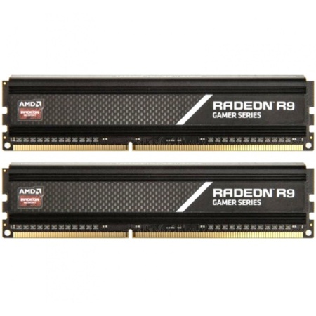 64GB AMD Radeon™ DDR4 3600 DIMM R9 Gamers Series Black Gaming Memory R9S464G3606U2K Non-ECC, CL18, R9S464G3606U2K 1.35V, Heat Shield, Kit (2x32GB), RTL (183566)