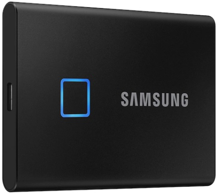 1.8" 1TB Samsung T7 Touch Black External SSD MU-PC1T0K/WW USB 3.2 Gen 2 Type-C, 1050/1000 RTL MU-PC1T0K/WW (195297)