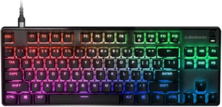 Клавиатура Steelseries Apex 9 TKL US механическая черный USB Multimedia for gamer LED (подставка для запястий) (64847)