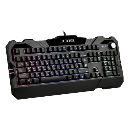 Клавиатура проводная игровая Defender Butcher GK-193DL Bad Pack RU,RGB подсветка, 9 режимов (451932) {20}