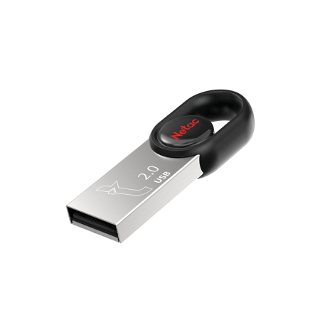 Флеш Диск Netac 16Gb UM2 NT03UM2N-016G-20BK USB2.0 серебристый/черный