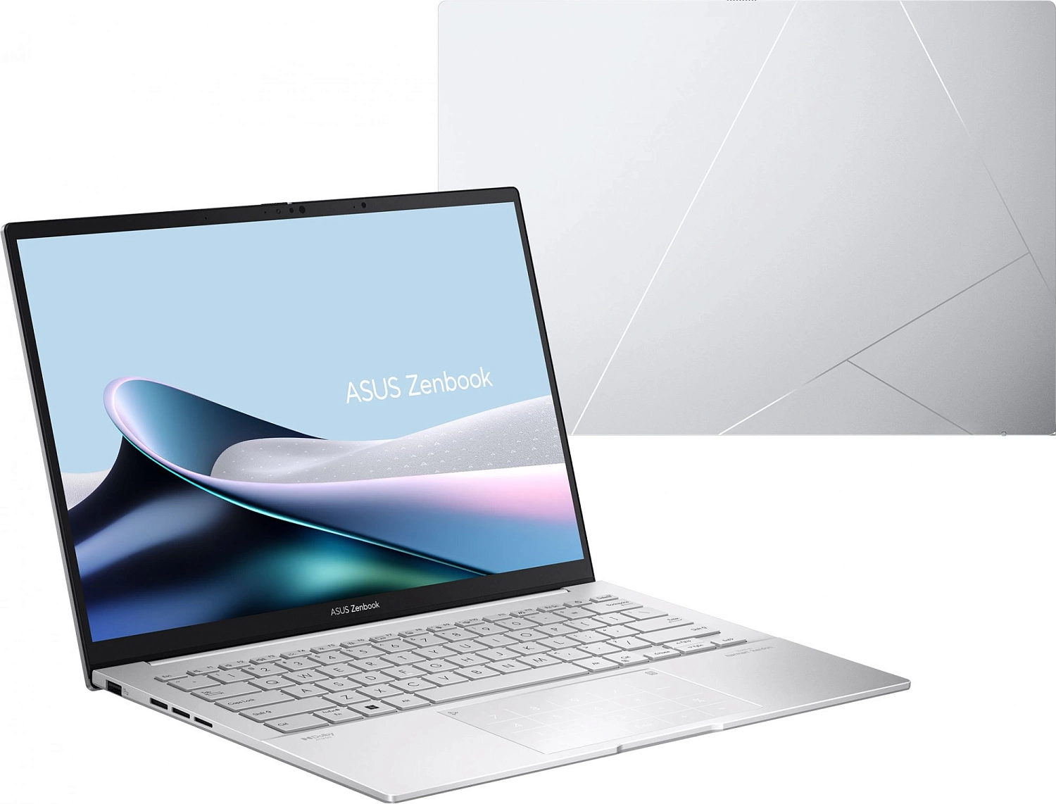 Ноутбук Asus Zenbook 14 UX3405CA-PP477 Core Ultra 9 285H 32Gb SSD512Gb Intel Arc 14" OLED FHD+ (1920x1200) без ОС silver WiFi BT Cam Bag (90NB14W2-M00N00)