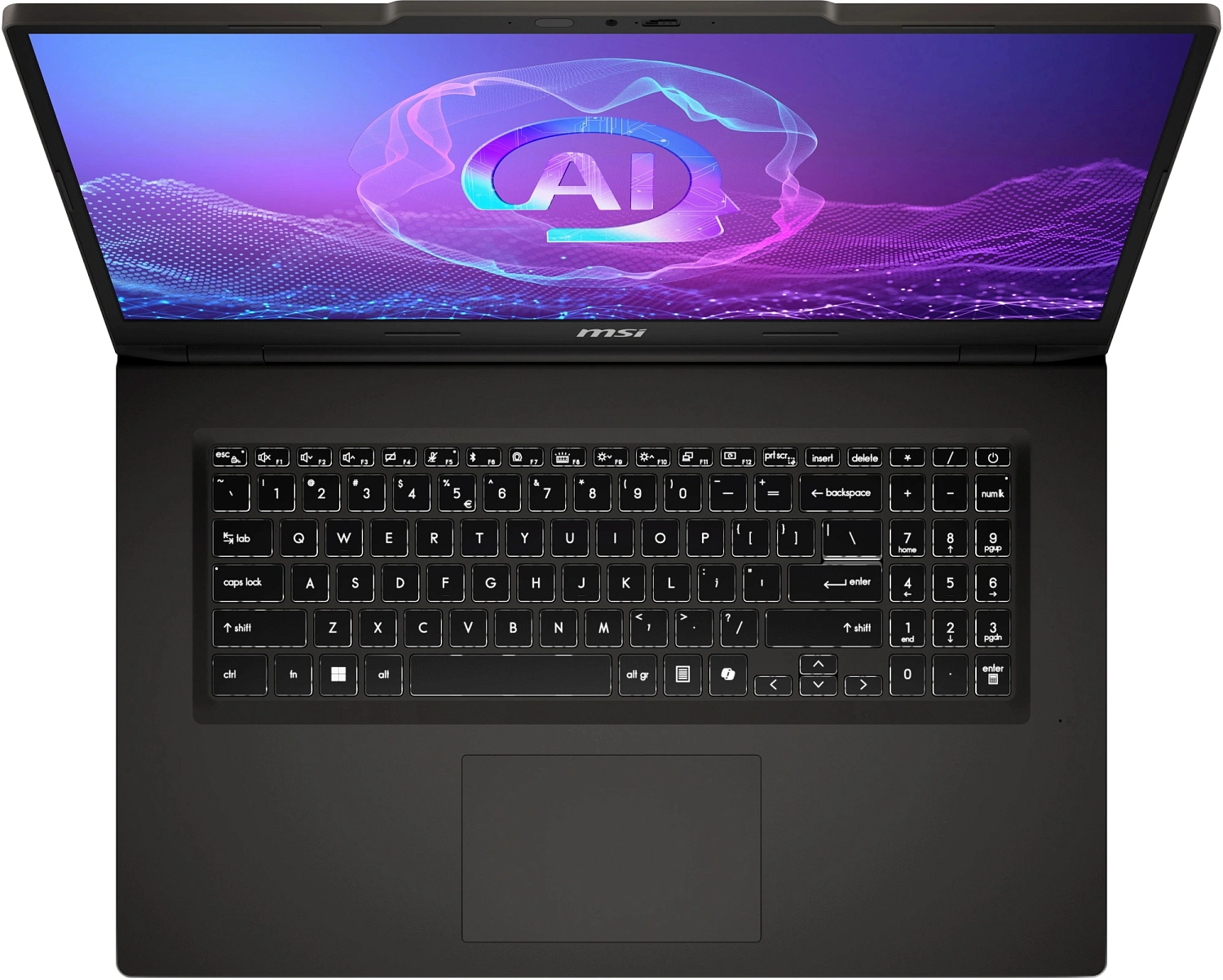 Ноутбук MSI Venture 17 AI A2HMG-010XRU Ultra 7 255H 17.3" FHD (1920 x 1080)144Hz DDR5 16GB (8GB*2),512GB SSD,Intel Arc Graphics ,55.2Whr,2,4kg,1y,Dos,Solid Gray