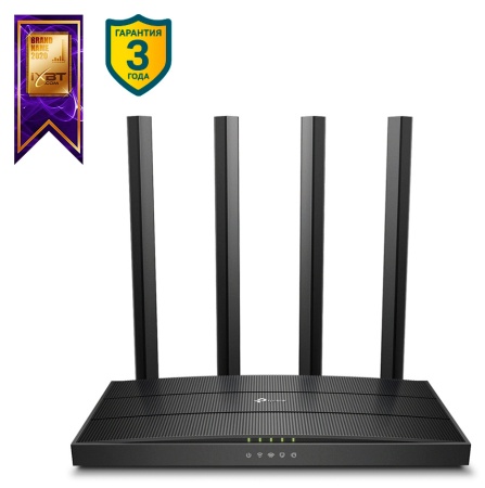 Роутер беспроводной TP-Link Archer C6 AC1300 10/100/1000BASE-TX черный