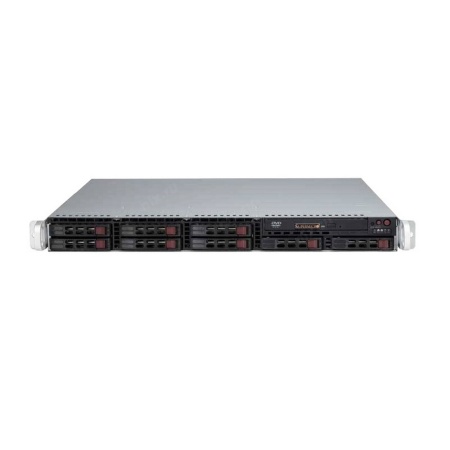 Корпус SuperMicro CSE-113MFAC2-R804CB 1U, 8 x 2.5" hot-swap SAS/SATA drive bay, 800W 1U redundant power supply