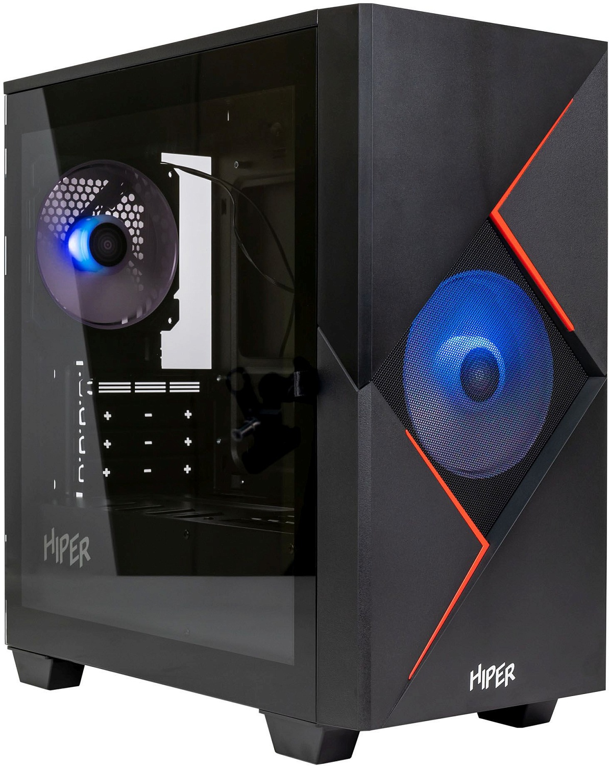 Корпус Hiper CYCLOPS BR черный без БП mATX 6x120mm 1xUSB2.0 1xUSB3.0 audio bott PSU