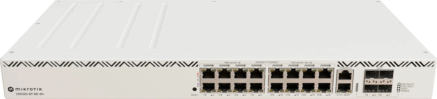 Коммутатор MikroTik CRS320-8P-8B-4S+RM high-power PoE++ switch