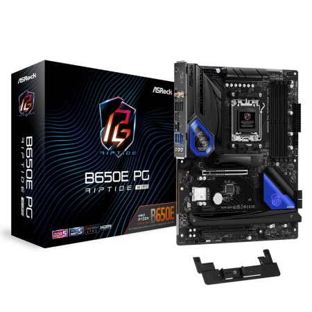 Материнская плата ASROCK B650E PG RIPTIDE WIFI, AM5, B650, 4*DDR5, HDMI, 4xSATA3 6.0, M.2 Socket, RAID, USB 3.2, USB 2.0, Type-C, ATX