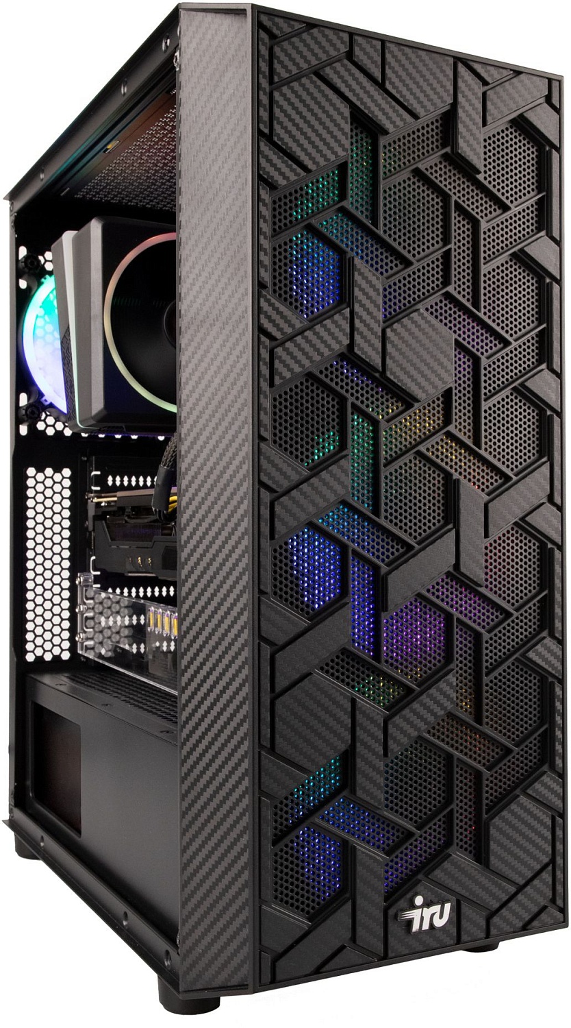 ПК IRU Game 717 TWR i7 10700F (2.9) 32Gb 1Tb 7.2k SSD500Gb RTX3080 8Gb Free DOS GbitEth 750W черный (1471594)