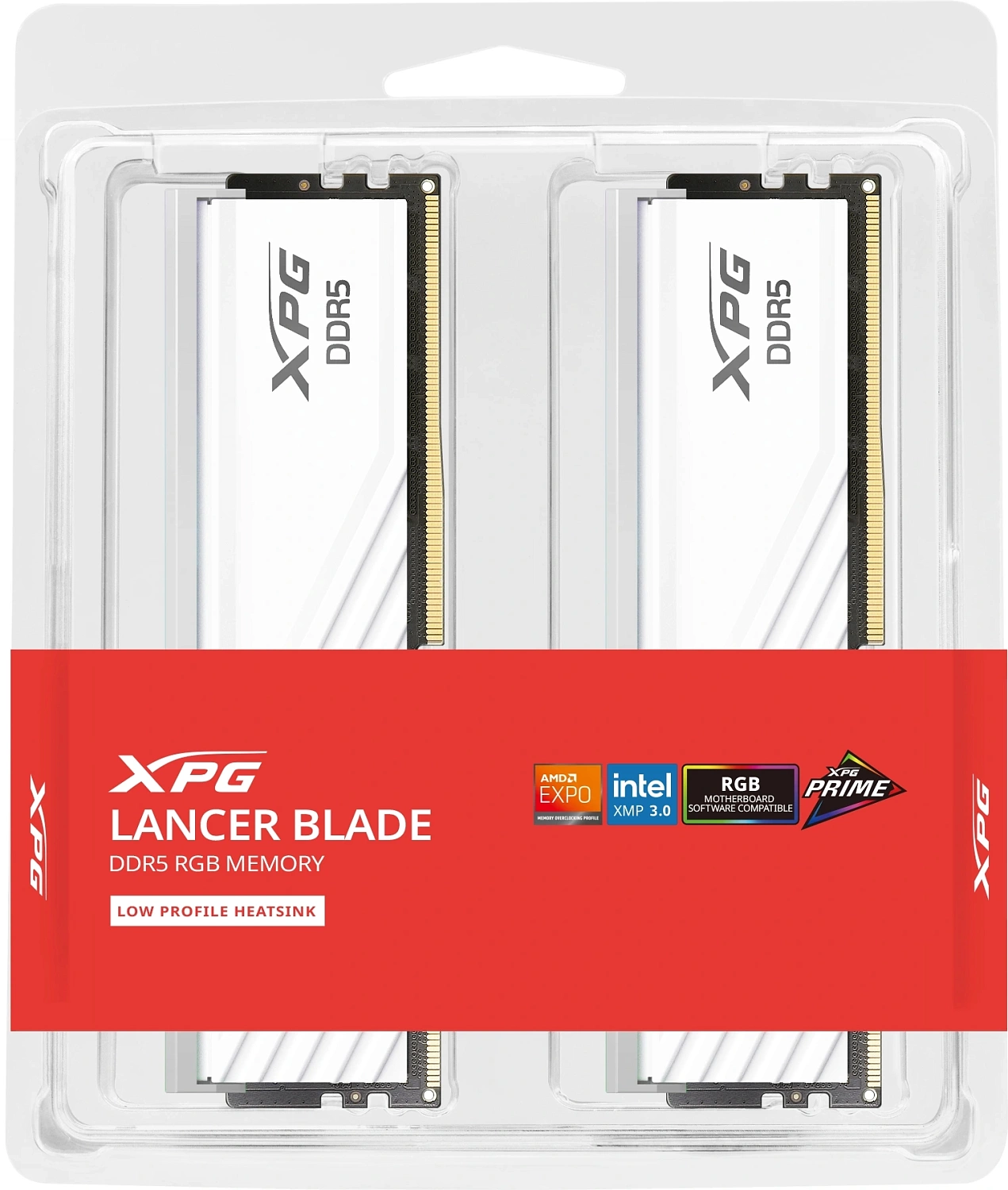 Память DDR5 2x16GB 6000MHz A-Data AX5U6000C2816G-DTLABRWH XPG Lancer Blade RGB RTL PC5-44800 CL28 DIMM 288-pin 1.4В single rank Ret