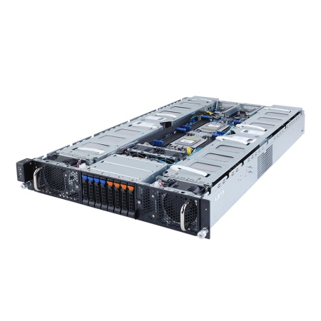 G292-Z44 (rev. A00) HPC Server - 2U DP 8 x Gen4 GPU Server, Supports up to 8 x double slot GPU cards, Dual AMD EPYC™ 7003 series processor family, 8-Channel RDIMM/LRDIMM DDR4 per processor, total 16 x DIMMs, 6NG292Z44MR-00-A00 (600549)