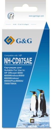 Картридж струйный G&G NH-CD975AE черный (56.6мл) для HP Officejet 6000/6000Wireless/6500/6500Wireless