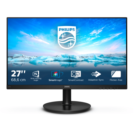 Монитор LCD 27'' 16:9 1920х1080(FHD) IPS, nonGLARE, 250cd/m2, H178°/V178°, 1000:1, 16.7M Color, 4ms, VGA, DP,HDMI, Tilt, Audio out, 2Y, Black