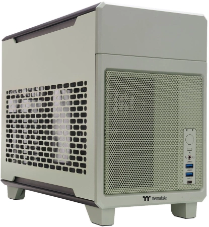 Корпус Thermaltake TR100 Matcha зеленый без БП miniITX 8x140mm 2x200mm 2xUSB3.0 audio bott PSU