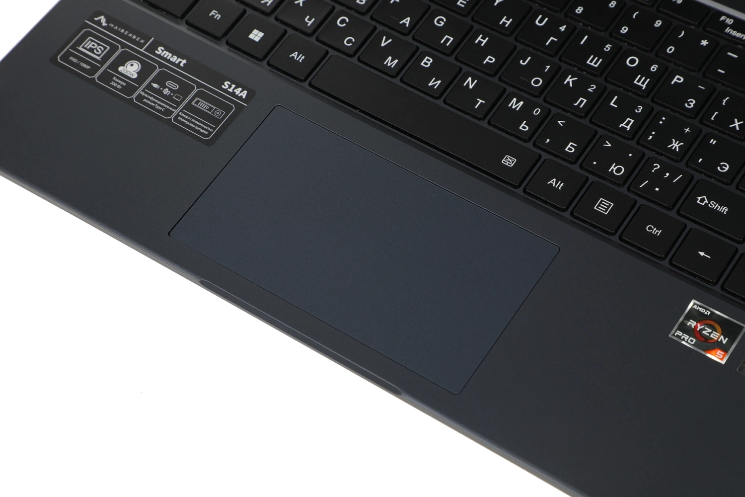 Ноутбук Maibenben S14A-R545UM Ryzen 5 Pro 4650U 8Gb SSD256Gb AMD Radeon 14" IPS FHD (1920x1080) Linux dk.blue WiFi BT Cam 5000mAh (S14A-R545UMA1SLURE0)