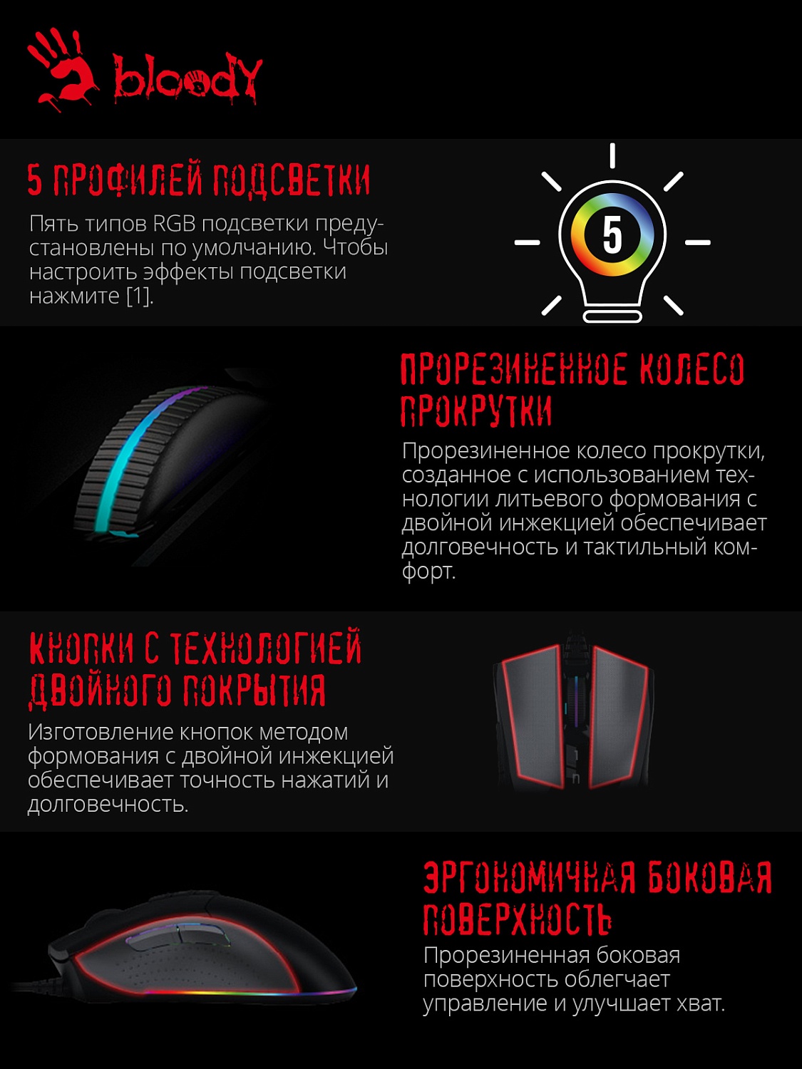 Мышь A4Tech Bloody W90 Max черный оптическая (10000dpi) USB (7but) Мышь A4Tech Bloody W90 Max черный оптическая (10000dpi) USB (7but)