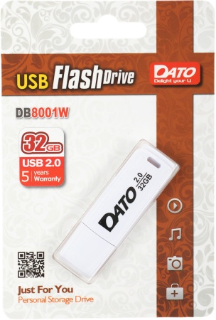 Флеш Диск Dato 32Gb DB8001 DB8001W-32G USB2.0 белый