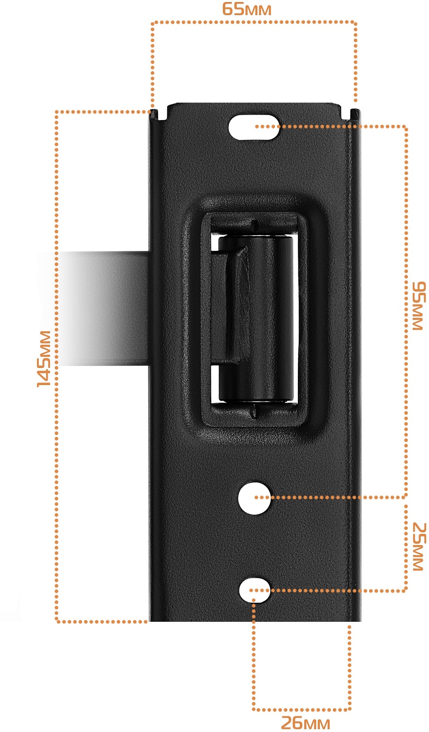 Кронштейн для телевизора Buro MF1 черный 13"-60" макс.25кг настенный поворот и наклон