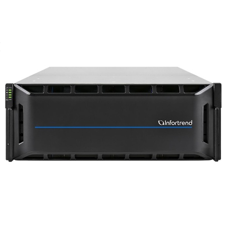 Сетевой накопитель Infortrend CS 3024G-J 4U/24bay, scale-out NAS, single node subsystem including 1x 8 core CPU, 64GB (4x16GB) memory, 4x10GbE(SFP+), 2x12Gb/s SAS EXP. Ports, 2x(PSU+FAN module), 1x(SuperCap.+flash module), 24xdrive trays and rack mount ki